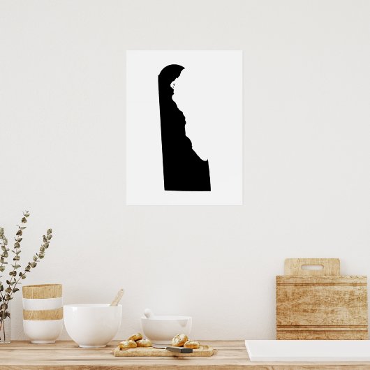 Delaware in Schwarz und Weiß Poster (Küche)
