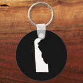 Delaware in Weiß und Schwarz Schlüsselanhänger (Vorderseite)