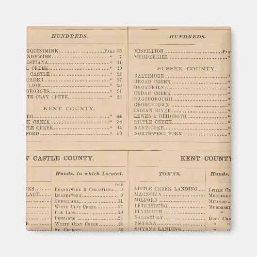 Delaware-Index Magnet (Vorne)