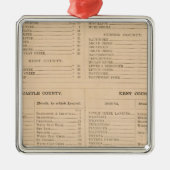 Delaware-Index Silbernes Ornament (Vorne)