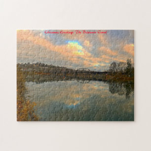 Delaware-Kanal.Weihnachtsgrüße Puzzle