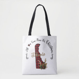 Delaware Kariert All Come Zuhause für Weihnachten Tasche