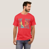 Delaware-Karte Flagge T-Shirt (Vorne ganz)