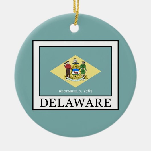 Delaware Keramik Ornament (Vorne)