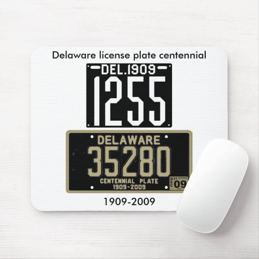 Delaware-Kfz-Kennzeichen Centennial Mousepad (Mit Mouse)