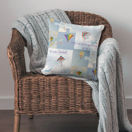 Delaware Kites Throw Pillow – Inspirational Quote  Kissen