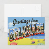 Delaware-Küstenbadeort Postkarte (Vorne/Hinten)