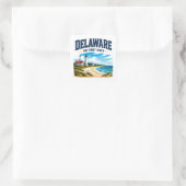 Delaware Küstenflucht Reise Quadratischer Aufkleber (Tasche)