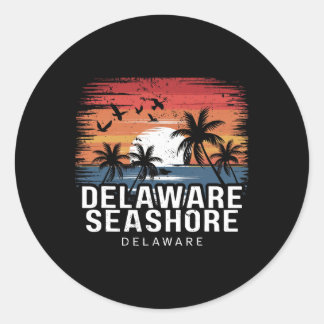 Delaware Küstenregion Delaware Surfen Surfer  Runder Aufkleber