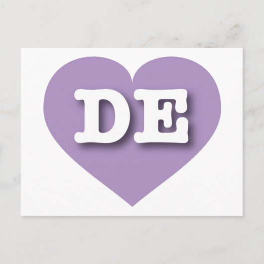 Delaware Lavender Heart - I Liebe DE Postkarte (Vorderseite)