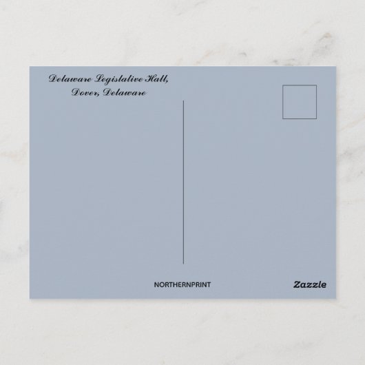 Delaware Legislative Hall Dover Delaware Postkarte (Rückseite)