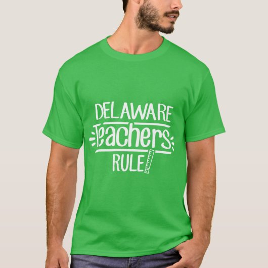 Delaware-Lehrerregel T-Shirt (Vorderseite)