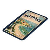 Delaware Leuchtturm Illustration Reise Kunst Retro Magnet (Linke Seite)