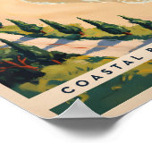 Delaware Leuchtturm Illustration Reise Kunst Retro Poster (Ecke)