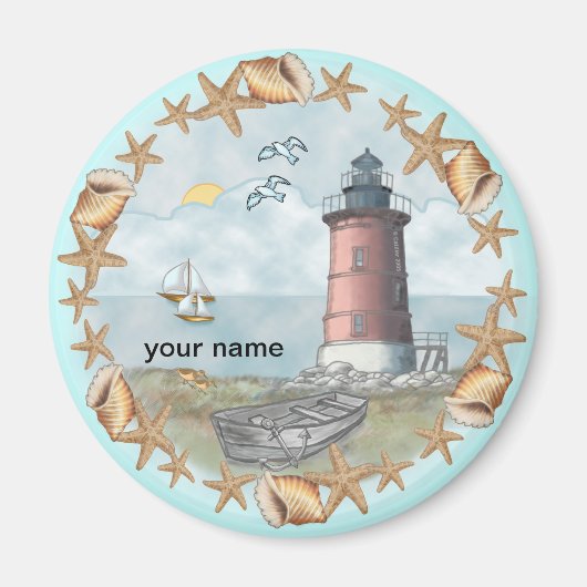 Delaware Leuchtturm-Magnet Magnet (Vorne)