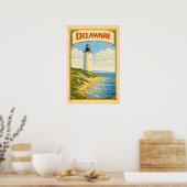Delaware Leuchtturm Vintage Poster (Küche)