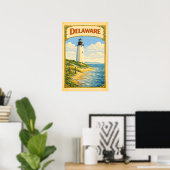 Delaware Leuchtturm Vintage Poster (Heimbüro)