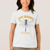 Delaware-Libelle im Flug Tri-Blend Shirt (Vorderseite)