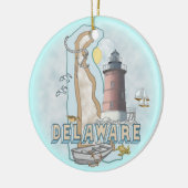 Delaware Lighthouse Keramik Ornament (Links)