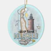 Delaware Lighthouse Keramik Ornament (Links)