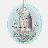 Delaware Lighthouse Keramik Ornament (Links)