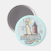 Delaware Lighthouse Magnet (Vorderseite/Rückseite)