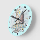 Delaware Lighthouse Runde Wanduhr (Winkel)