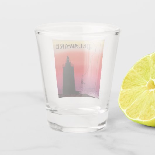 Delaware Lighthouse Schnapsglas (Rückseite)