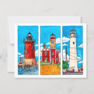 Delaware Lighthouses Postkarte