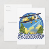 Delaware-Logo Einladungspostkarte (Vorne/Hinten)