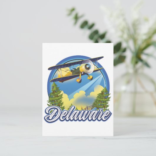 Delaware-Logo Einladungspostkarte (Stehend Vorderseite)