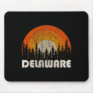 Delaware - lustige Natur Vintage-Wandern 60er 70er Mousepad