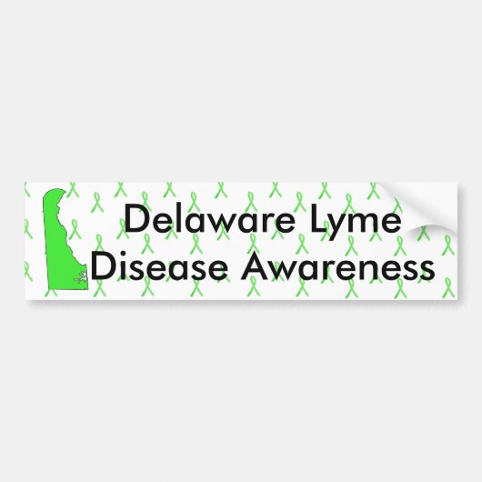 Delaware Lyme Disease Awareness Autoaufkleber (Vorne)
