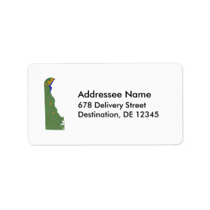 Delaware Map Address Label Adressaufkleber