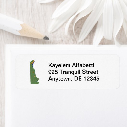 Delaware Map Return Address Label (Insitu)