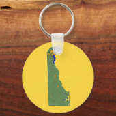 Delaware Map Schlüsselanhänger (Vorderseite)