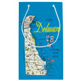 Delaware Map Small Gift Bag Kleine Geschenktüte (Rückseite)