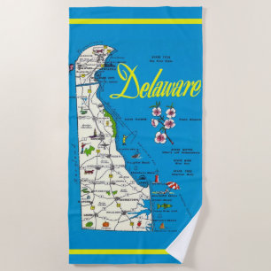 Delaware Map Strandtuch
