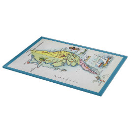 Delaware Maryland Vintage Karte Schneidebrett
