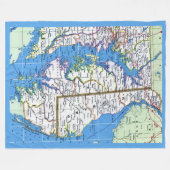 Delaware - Maryland Vintage Map Fleecedecke (Vorderseite (Horizontal))