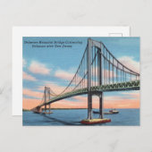 Delaware Memorial Bridge verbindet New Jersey Postkarte (Vorne/Hinten)