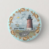 Delaware Muscheln Leuchtturm-Button-Taste Button (Vorderseite)