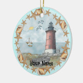Delaware Muscheln Leuchtturm Ornament (Links)