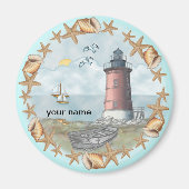 Delaware-Muscheln Leuchtturmmagnet Magnet (Vorne)