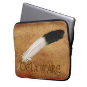DELAWARE Native American Feaather Laptop Sleeve (Vorderseite Links)