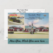 Delaware, neues Schloss-Motel Postkarte (Vorne/Hinten)