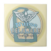 Delaware Nurse Caduceus Tile Fliese (Vorderseite)