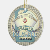 Delaware Nurse Keramik Ornament (Links)