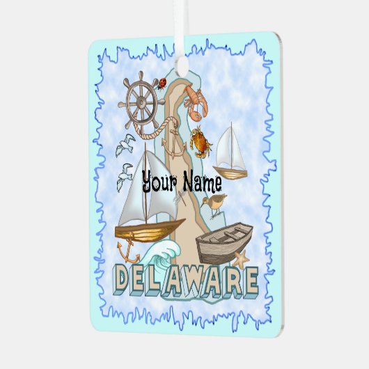 Delaware Ornament Aus Metall (Vorderseite links)