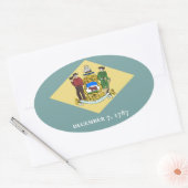 Delaware Ovaler Aufkleber (Umschlag)